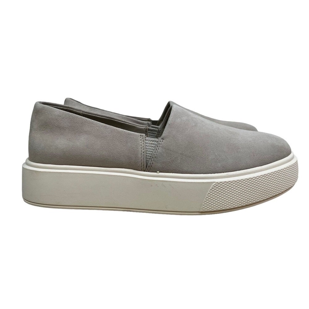 Vince Camuto Abbinna Sneaker Leather Gore Elastic Sides Grey‎ Women Size 7.5M